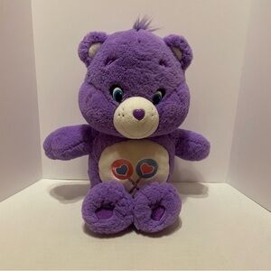 CARE BEARS Share Bear Purple White Lollipops Large 14” Plush 2016